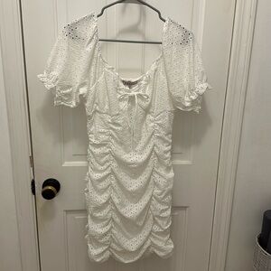 BCBGENERATION white eyelet dress. Size 8. NWT
